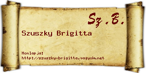 Szuszky Brigitta névjegykártya