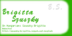 brigitta szuszky business card